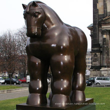 Modern design reproduction bronze fernando botero statue outdoor horse sculpture